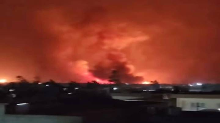 حريق ضخم يلتهم أراضٍ زراعية في أربيل والدفاع المدني يستنفر طواقمه